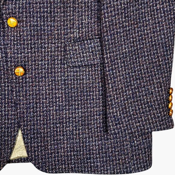 Foreman & Clark x Harris Tweed Check Weave Wool Sport Coat 42R - Picture 8 of 8